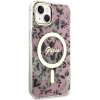 Guess GUHMP14SHCFWSP iPhone 14 / 15 / 136.1 różowy/pink hardcase Flower MagSafe